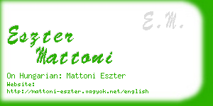 eszter mattoni business card